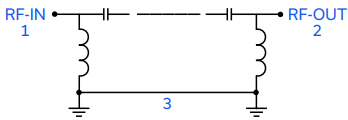 Application Circuit Diagram - Mini-Circuits HFCU-1382+ High Pass Filter